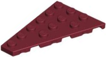 Wedge Plate 6 x 4 Left in Dark Red