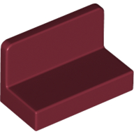 Panel 1 x 2 x 1 [Rounded Corners] in Dark Red