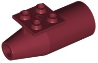Engine Smooth Large [2 x 2 Thin Top Plate] in Dark Red