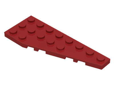 Wedge Plate 8 x 3, 22° Right in Dark Red