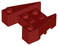 Brick Wedged 3 x 4 [Stud Notches] in Dark Red