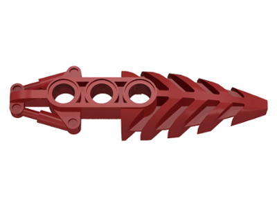 Large Figure Foot, with 3 Holes, Visorak in Dark Red