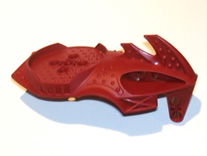 Large Figure Head Visorak with 7 Pin Holes and Axle Hole (Vohtarak) in Dark Red