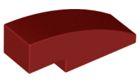 Brick Curved 3 x 1 No Studs in Dark Red