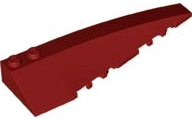 Brick Wedged, Curved 10 x 3 Right in Dark Red