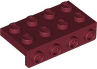 Bracket 2 x 4 - 1 x 4 in Dark Red