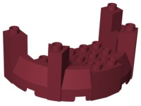 Duplo Building Turret Top - Castle in Dark Red