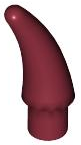 Animal Body Part, Barb / Claw / Tooth / Talon / Horn, Small in Dark Red