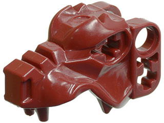 Animal Body Part, Wolf Head, 'Fenris Wolf' in Dark Red