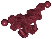 Large Figure Skeletal, Torso with 2 Ball Joints (Piraka) in Dark Red