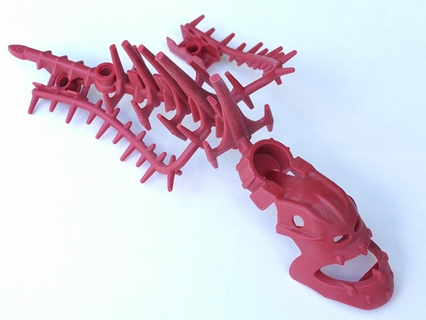 Large Figure Mask Piraka, with Flexible Spine and Arm Covers, Hakann in Dark Red