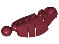 Large Figure Skeletal, Limb, Plated with 2 Ball Joints (Piraka) in Dark Red