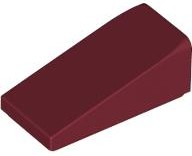 Brick Sloped 18° 2 x 1 x 2/3 in Dark Red