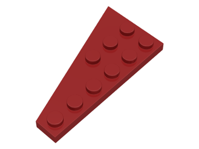 Wedge Plate 6 x 3 Right in Dark Red