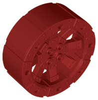 Wheel Wagon Viking with 12 Holes [7 Studs Diameter] in Dark Red
