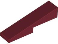 Brick Sloped 1 x 4 with 1 x 2 Cutout in Dark Red