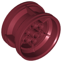 Wheel 43.2 x 26 Technic Racing Small with 6 Pinholes in Dark Red