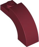 Brick Arch 1 x 3 x 1 2/3 Curved Top in Dark Red