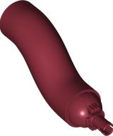 Creature Body Part, Dragon Neck, S-Curve with Moveable Ball Joint Pin in Dark Red
