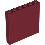 Panel 1 x 6 x 5 in Dark Red