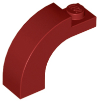 Brick Arch 1 x 3 x 2 Curved Top in Dark Red