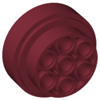 Wheel 31 x 15 Technic, 7 Pin Holes in Dark Red