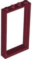 Door Frame 1 x 4 x 6 Type 2 in Dark Red