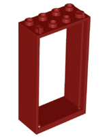Door Frame 2 x 4 x 6 in Dark Red