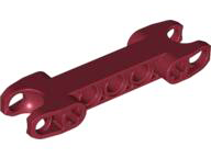 Technic Axle and Pin Connector 2 x 7 with Two Ball Joint Sockets [Squared Ends] in Dark Red