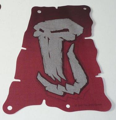 Sail, Tattered, 14 x 20 with Troll Skull Print in Dark Red