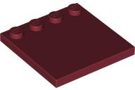 Plate Special 4 x 4, Studs on One Edge Plain] in Dark Red