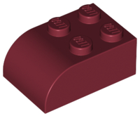 Brick Curved 2 x 3 in Dark Red