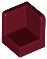 Panel 1 x 1 x 1 Corner in Dark Red