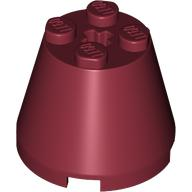 Cone 3 x 3 x 2 in Dark Red