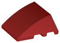 Brick Wedged, Curved 4 x 3 No Studs [Plain] in Dark Red