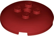 Dish 4 x 4 with 4 Studs in Dark Red