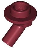 Bar, Angled with 1 x 1 Round Plate / Stud on End in Dark Red