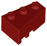 Brick Wedged, Angled 3 x 2 Right in Dark Red