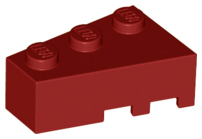 Brick Wedged, Angled 3 x 2 Left in Dark Red