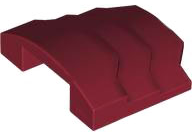 Brick Curved 4 x 3 with 3 Layers, 1 x 3 Cutout on Underside in Dark Red