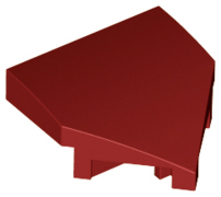 Brick Wedged, Curved 2 x 2 with Stud Notches in Dark Red