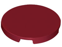 Tile Round 3 x 3 in Dark Red