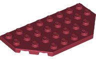 Wedge Plate 4 x 8 Cut Corners in Dark Red