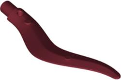 Plant / Animal Body Part, Tree / Branch / Tail / Appendage / Tentacle with Pin in Dark Red