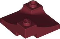 Brick Curved, Internal Double, 3 x 3 with 1/3 Inverted Cutout, Corner in Dark Red