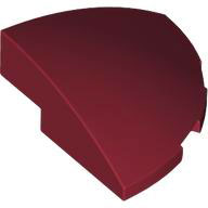 Brick Round Corner, Curved 3 x 3 x 1 Quarter Circle in Dark Red