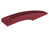 Brick Round, Curved 10 x 2 x 2 with Rounded End Left in Dark Red