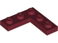 Plate 3 x 3 Corner in Dark Red
