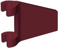 Flag 2 x 2 Trapezoid with Flared Area between Clips in Dark Red