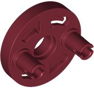Rotation Joint Socket with 2 Pins in Dark Red